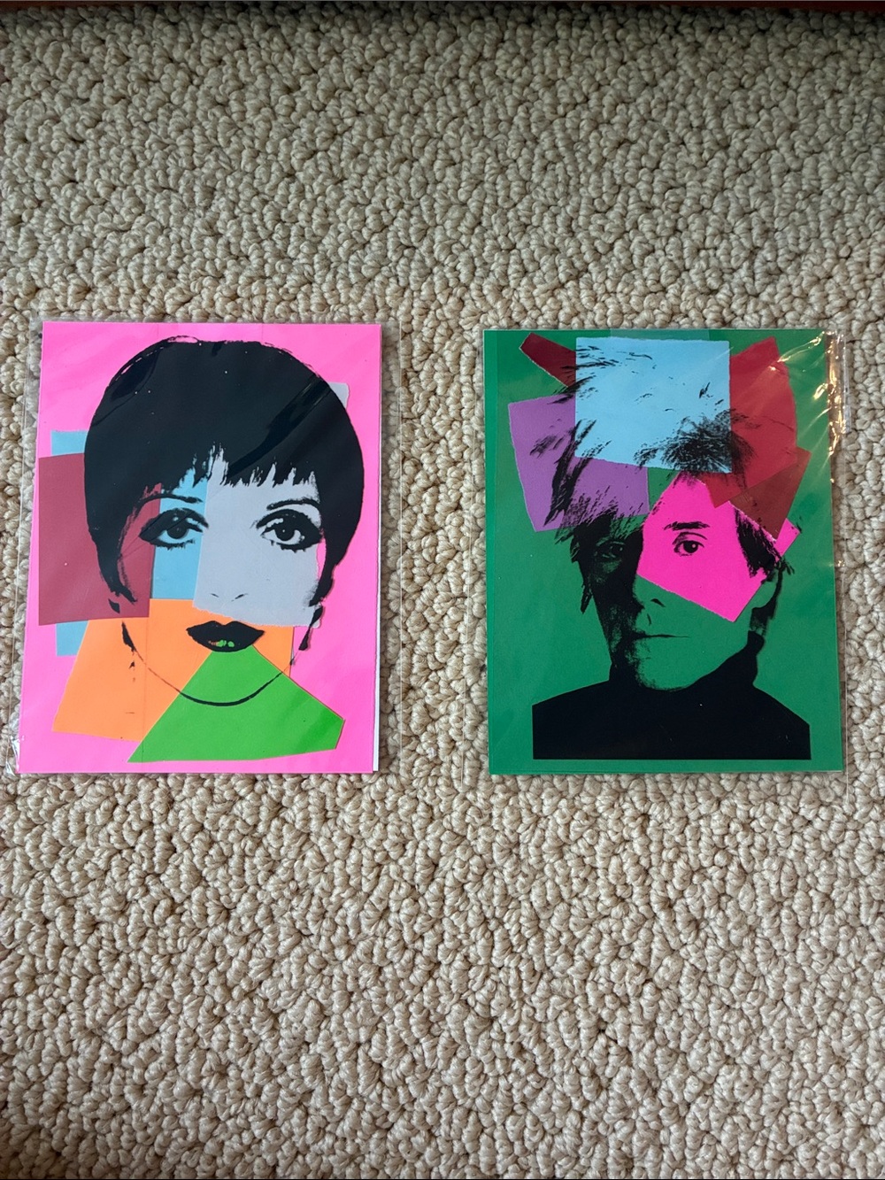 The Warhol Neon Portrait Art Prints Liza Minelli and Andy Warhol